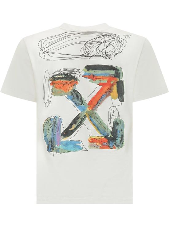 25FW [키즈] 오프화이트 티셔츠 OBAA002F25JER009 0184 WHITE MULTICOLOR - OFF WHITE