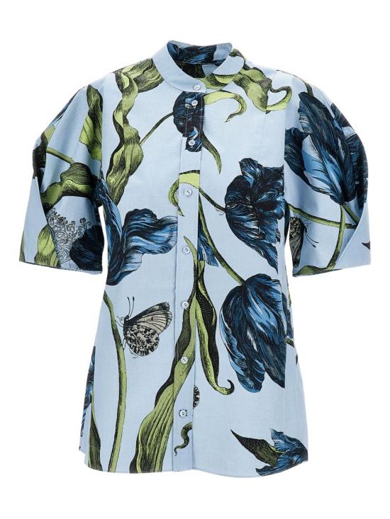 26SS 에르뎀 셔츠 PS26T6351074015 ETCHEDTULIPPOWDERBLUE LIGHT BLUE - ERDEM