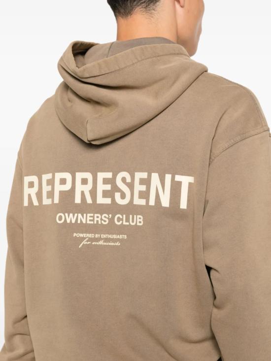 26SS 리프레젠트 후드 티셔츠 OCM41113 16 Brown - REPRESENT