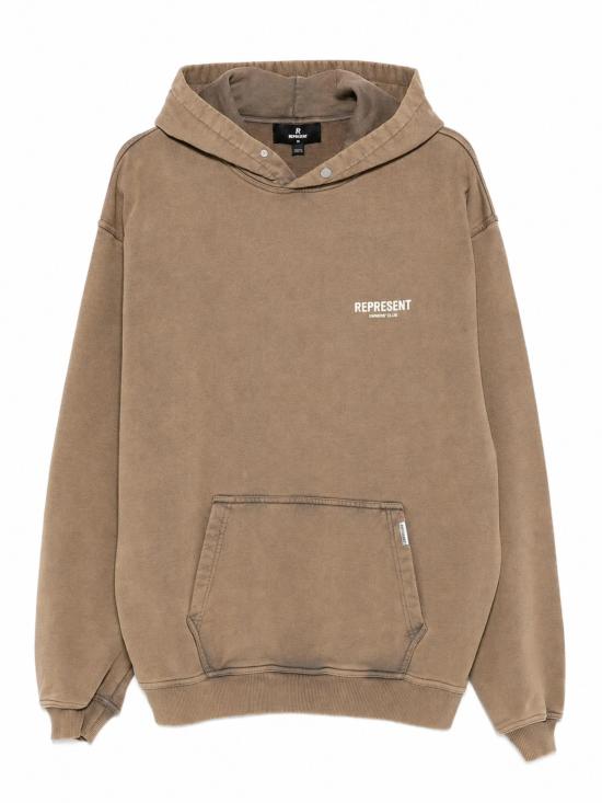 26SS 리프레젠트 후드 티셔츠 OCM41113 16 Brown