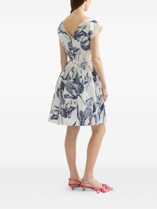 26SS 에르뎀 미디 원피스 PS26D19051069002 BOTANICALENGRAVINGIVORY White - ERDEM