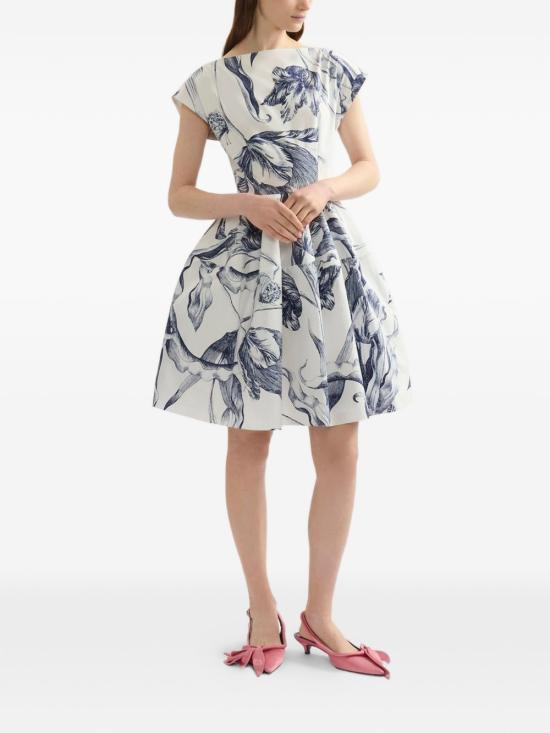 26SS 에르뎀 미디 원피스 PS26D19051069002 BOTANICALENGRAVINGIVORY White - ERDEM