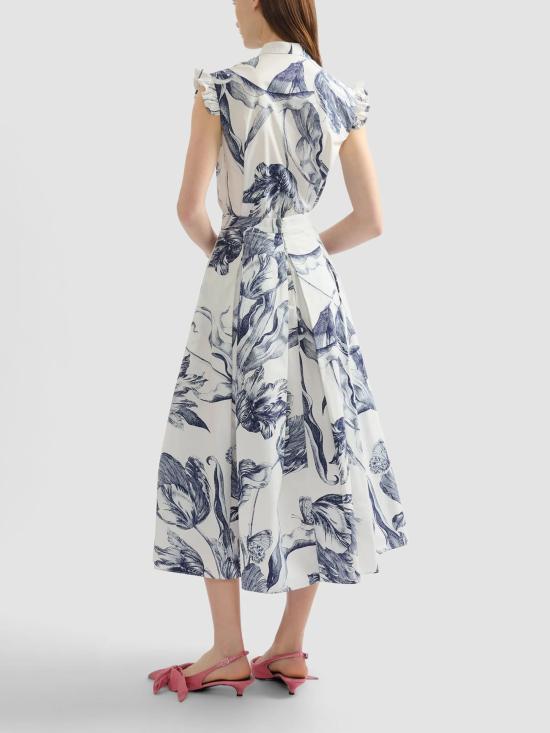 26SS 에르뎀 미디 스커트 PS26S1051069002 BOTANICALENGRAVINGIVORY White - ERDEM