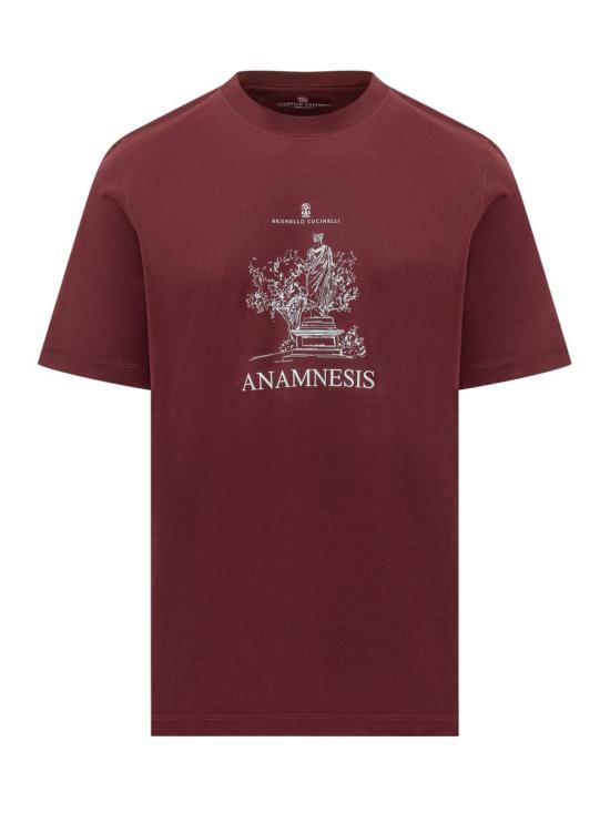 25FW 브루넬로 쿠치넬리 반팔 티셔츠 M0B138485 CPF44 RED