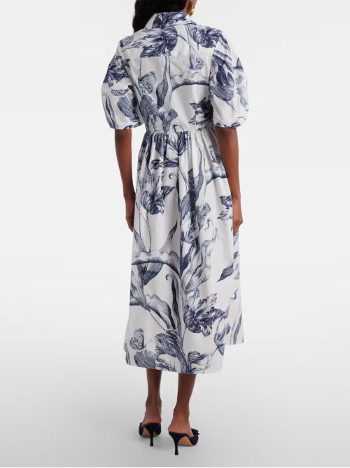 26SS 에르뎀 미디 원피스 PS26D19851069002 BOTANICALENGRAVINGIVORY White - ERDEM