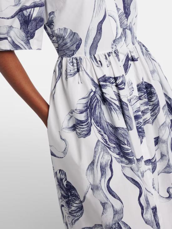 26SS 에르뎀 미디 원피스 PS26D19851069002 BOTANICALENGRAVINGIVORY White - ERDEM