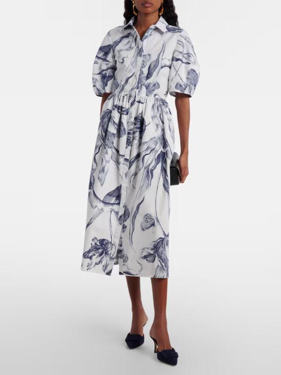 26SS 에르뎀 미디 원피스 PS26D19851069002 BOTANICALENGRAVINGIVORY White - ERDEM