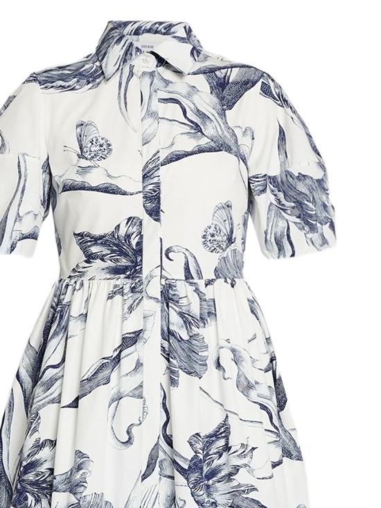 26SS 에르뎀 미디 원피스 PS26D19851069002 BOTANICALENGRAVINGIVORY White - ERDEM