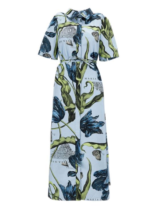 26SS 에르뎀 미디 원피스 PS26D6151074015 ETCHEDTULIPPOWDERBLUE Clear Blue - ERDEM