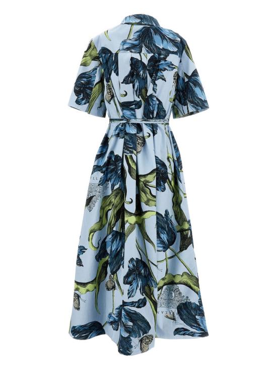 26SS 에르뎀 미디 원피스 PS26D6151074015 ETCHEDTULIPPOWDERBLUE Clear Blue - ERDEM