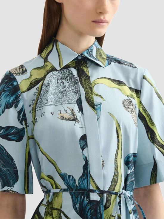 26SS 에르뎀 미디 원피스 PS26D6151074015 ETCHEDTULIPPOWDERBLUE Clear Blue - ERDEM