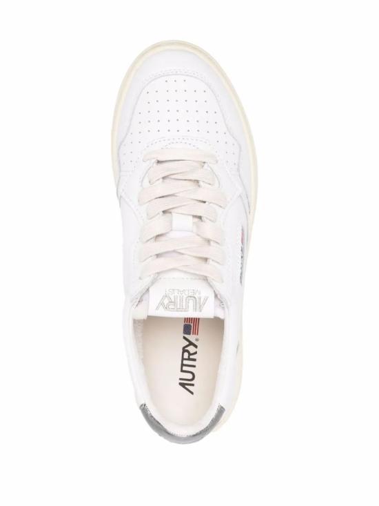 26SS 오트리 메달리스트 로우 레더 스니커즈 AULW LL05 SILVER - AUTRY