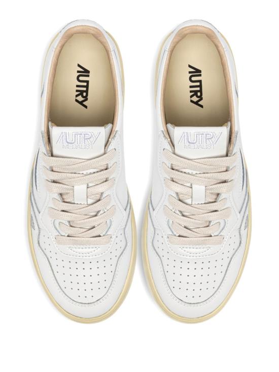 26SS 오트리 메달리스트 로우 레더 스니커즈 AULW HP02 SILVER - AUTRY