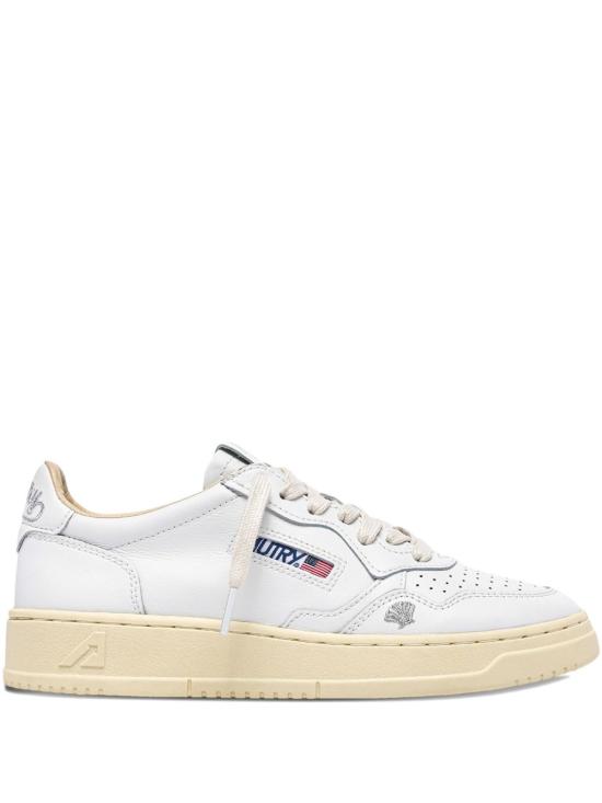 26SS 오트리 메달리스트 로우 레더 스니커즈 AULW HP02 SILVER - AUTRY