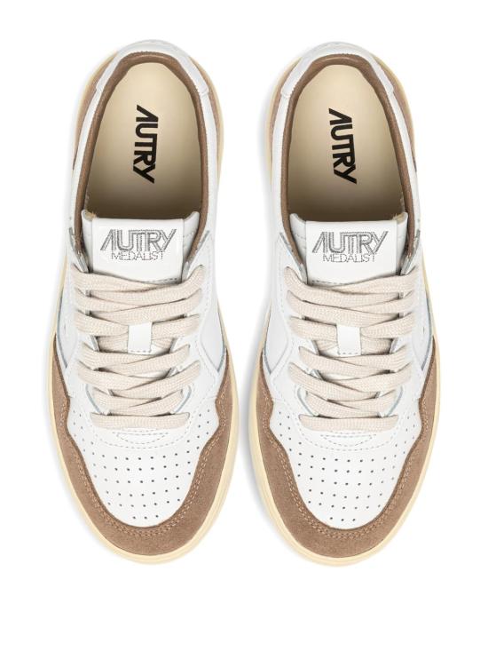 26SS 오트리 메달리스트 로우 레더 스니커즈 AULW FT02 BEIGE - AUTRY