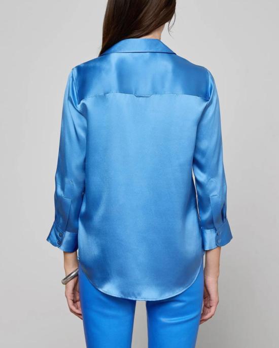  라장스 블라우스 다니 3/4 소매  레가타 블루 - L'AGENCE