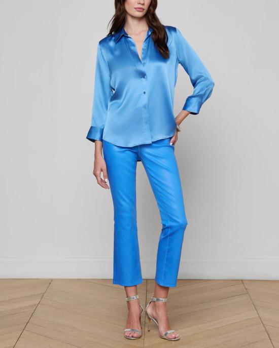  라장스 블라우스 다니 3/4 소매  레가타 블루 - L'AGENCE