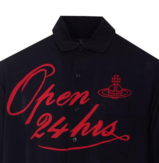 26SS 비비안웨스트우드 반팔 셔츠 2401004K W01CMN401 Black - VIVIENNE WESTWOOD