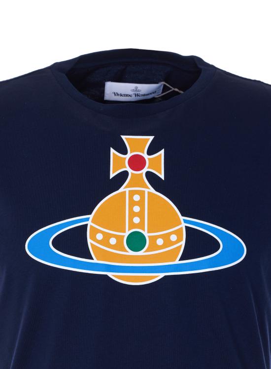 26SS 비비안웨스트우드 반팔 티셔츠 2G01000F J001MK410 Blue - VIVIENNE WESTWOOD