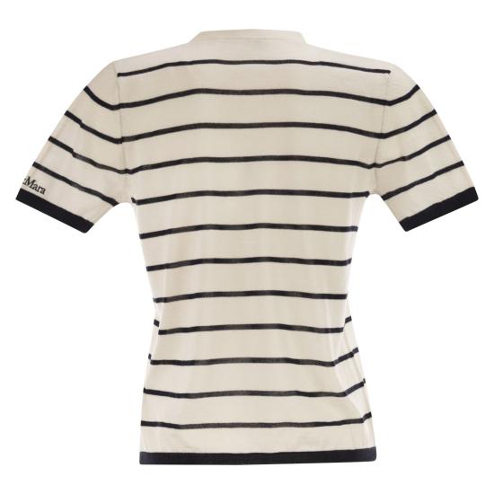 26SS 막스마라 폴로 티셔츠 2611361048600 IVORY BLACK - MAX MARA