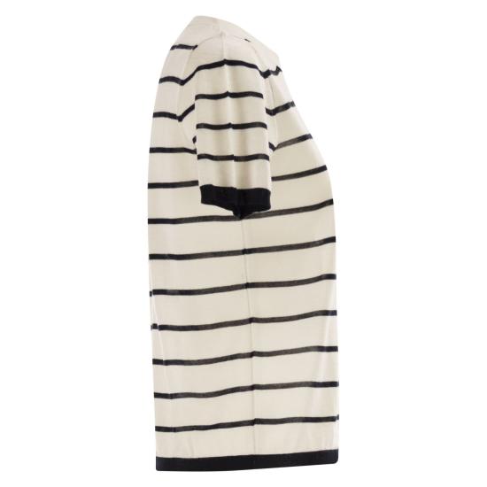 26SS 막스마라 폴로 티셔츠 2611361048600 IVORY BLACK - MAX MARA