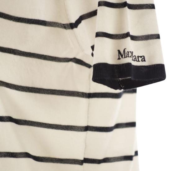 26SS 막스마라 폴로 티셔츠 2611361048600 IVORY BLACK - MAX MARA