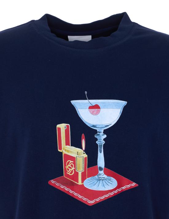 26SS 드롤드무슈 반팔 티셔츠 TS291 CO002NY Blue - DROLE DE MONSIEUR