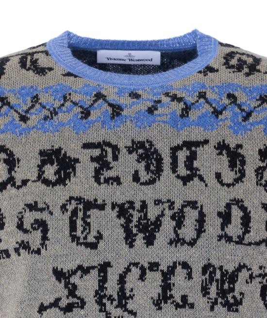 26SS 비비안웨스트우드 스웨터 38030064 C007WO102 Blue - VIVIENNE WESTWOOD