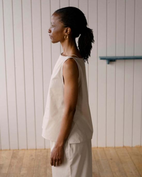  베이스레인지 블라우스 덱티 탑 - BASERANGE