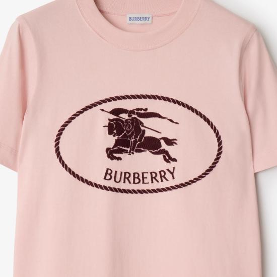 26SS 버버리 나이트 스탬프 코튼 티셔츠 8110925 Pink - BURBERRY