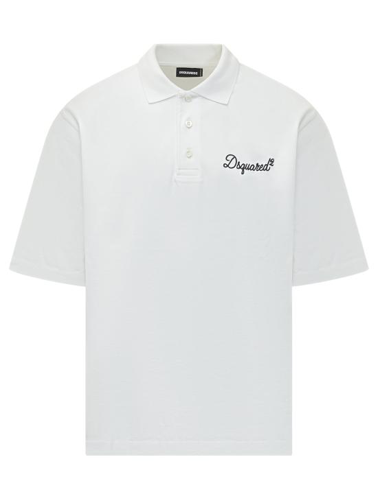 26SS 디스퀘어드2 폴로 티셔츠 S74GL0100D20106 100 WHITE