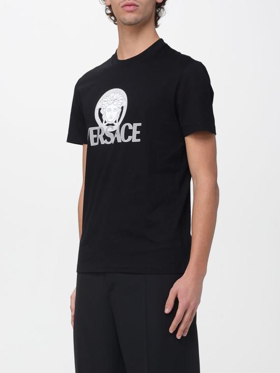 26SS 베르사체 반팔 티셔츠 10142261A10088 1B000 Black - VERSACE