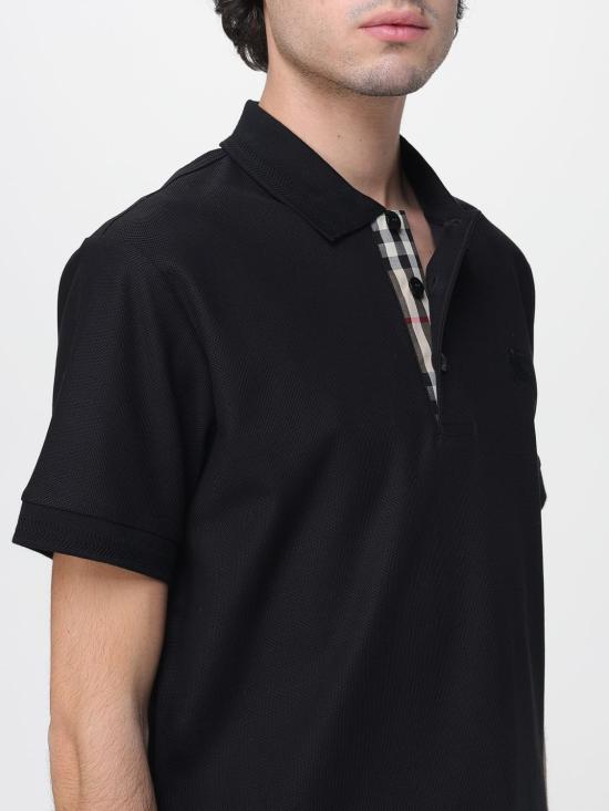 26SS 버버리 코튼 폴로 셔츠 8096425 Black - BURBERRY