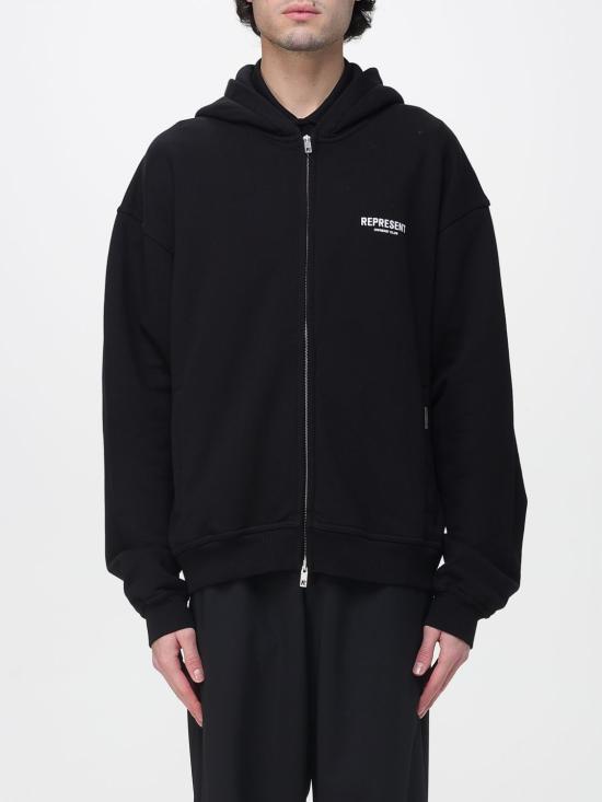 26SS 리프레젠트 긴팔 티셔츠 OCM41122 Black