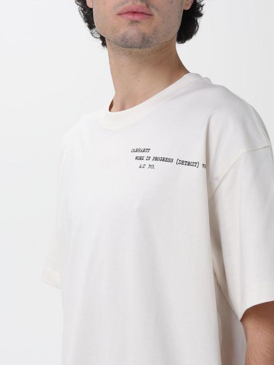 26SS 칼하트 WIP 숏슬리브 펀치드 티셔츠 I036006 D6XX Yellow Cream - CARHARTT WIP