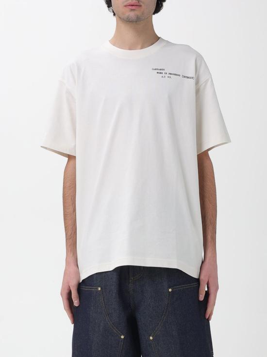 26SS 칼하트 WIP 숏슬리브 펀치드 티셔츠 I036006 D6XX Yellow Cream