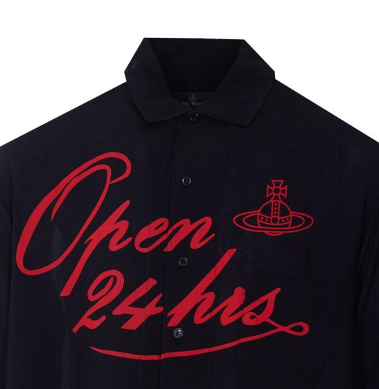 26SS 비비안웨스트우드 긴팔 셔츠 2401004KW01CMN401 Black - VIVIENNE WESTWOOD