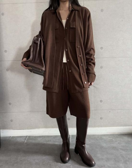  더 엔케이씨 스토어 숏팬츠 NKC 스토어 소니 캐시미어 블렌드 반바지 - The NKC Store