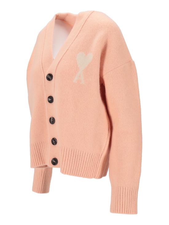 26FW 아미 빅 하트 로고 알파카 니트 가디건 UKC365KN0135 6807 - AMI