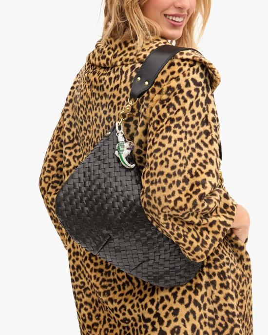  클레어 브이 키링 클레어 V. 악어 가죽 펜던트 가방 참 - CLEARE V.