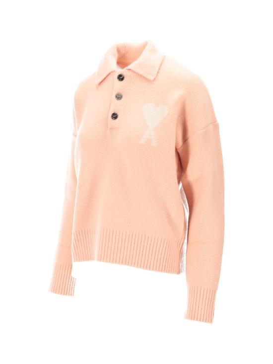 25FW 아미 ADC 알파카 폴로 스웨터 UPL408KN0135 6807 - AMI