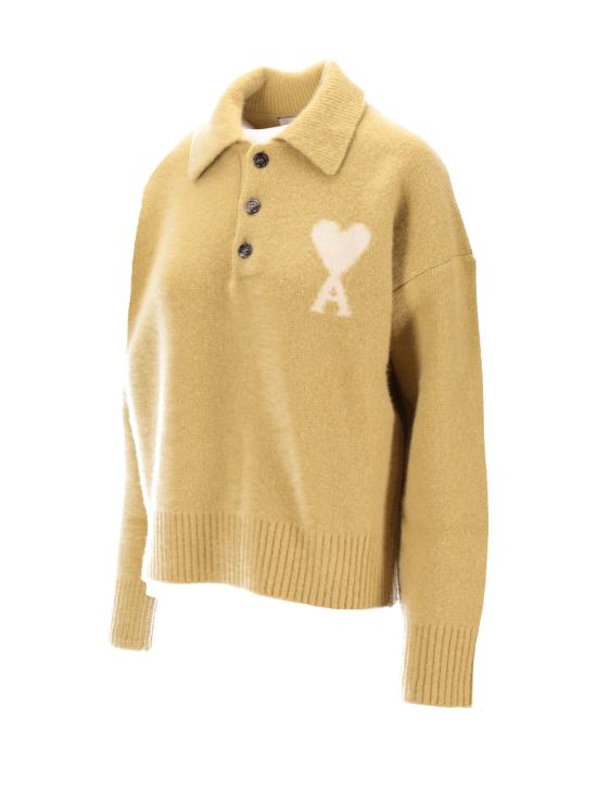 25FW 아미 ADC 알파카 폴로 스웨터 UPL408KN0135 3993 - AMI