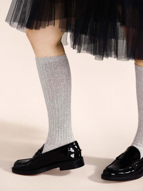  한셀 프롬 바젤 양말 롱 리버스 캐시미어 립 니하이