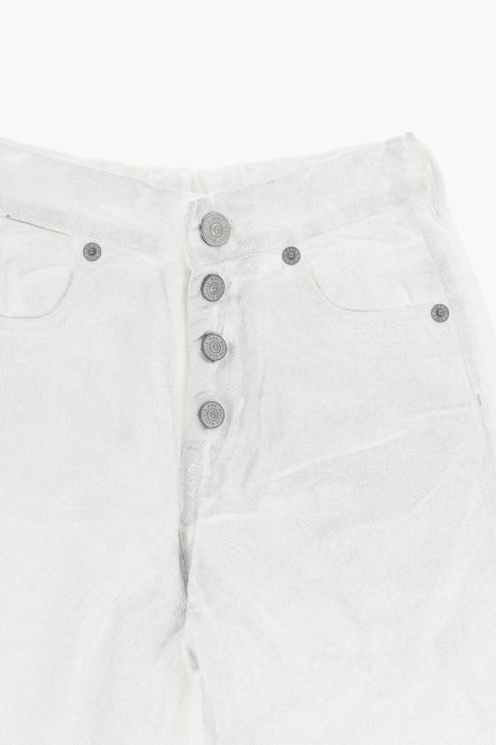  [키즈] 마르지엘라 스트레이트 팬츠 M60053 MM02J M6101 Bianco Argento - MAISON MARGIELA