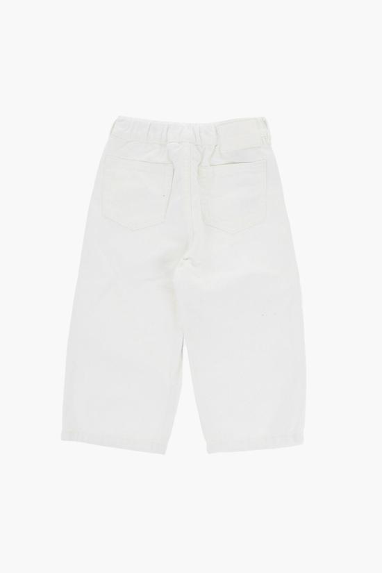  [키즈] 마르지엘라 스트레이트 팬츠 M60053 MM02J M6101 Bianco Argento - MAISON MARGIELA