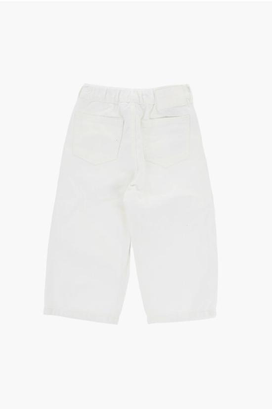  [키즈] 마르지엘라 스트레이트 팬츠 M60053 MM02J M6101 Bianco Argento - MAISON MARGIELA