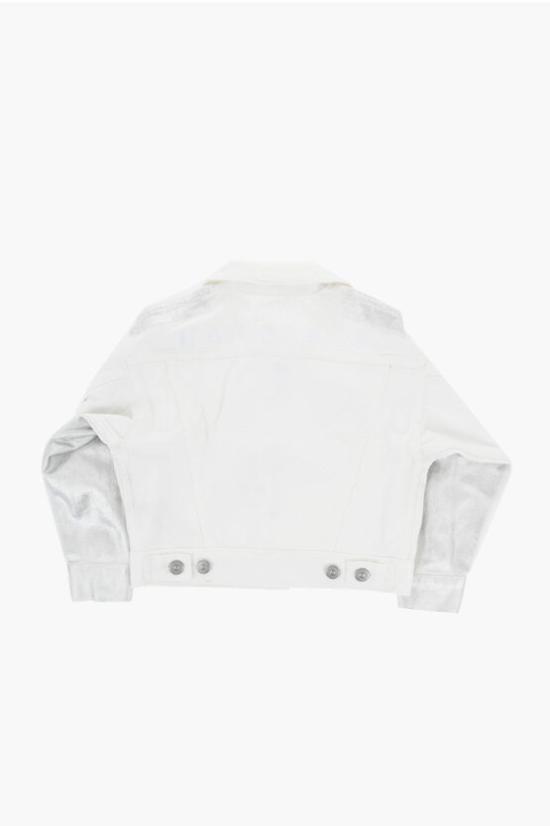  [키즈] 마르지엘라 데님 자켓 M60449 MM02J M6101 Bianco Argento - MAISON MARGIELA