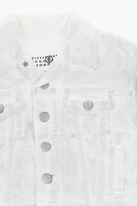  [키즈] 마르지엘라 데님 자켓 M60449 MM02J M6101 Bianco Argento - MAISON MARGIELA