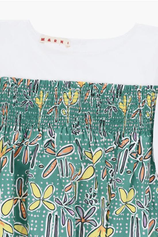  [키즈] 마르니 블라우스 M01016 M00RU 0M535 Bianco Verde - MARNI