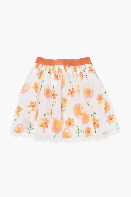  [키즈] 마르니 스커트 M01009 M00RS 0M100 Arancio Bianco